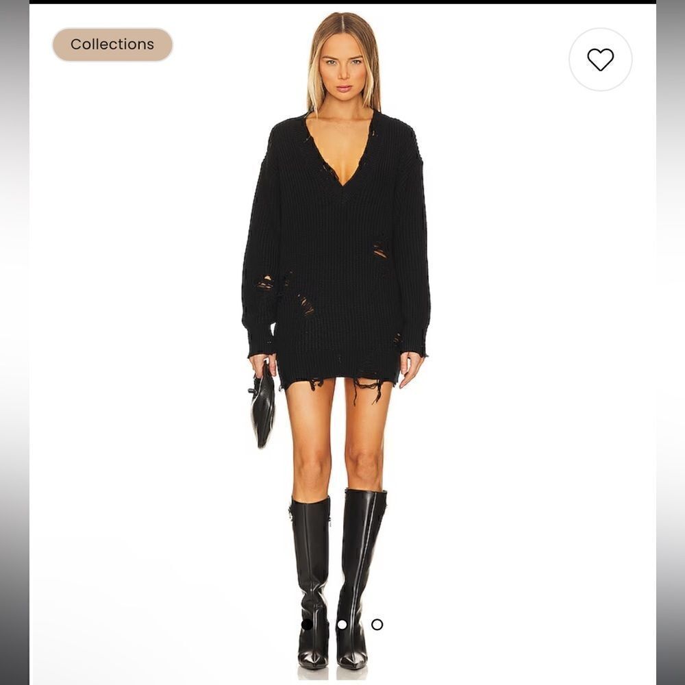 NWT Ser.O.Ya RUMI SWEATER Dress Black Large Revolve